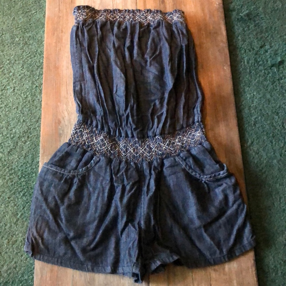 Cute denim lightweight romper